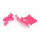 Bumper, front / bumper mount, front / 4x23mm RM (2)/ PINK