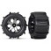 Tires & wheels, assembled, glu2.8 Paddle(Al-Star Black chrom