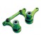 Steering bellcranks, drag link (green-anodized 6061-T6 alumi