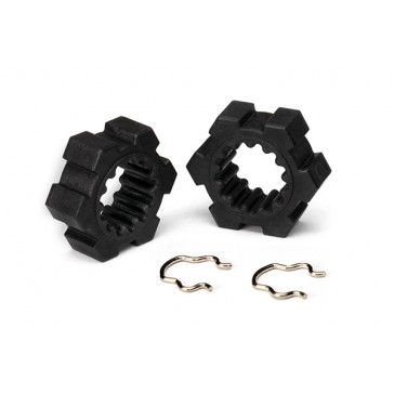 Wheel hubs, hex (2)/ hex clips (2)