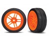 Tires and wheels, assembled, glued (split-spoke orange VXL