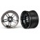 Wheels, 1.9' split-spoke (black chrome) (wide, rear) (2)