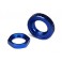 Servo saver nuts, aluminum, blue-anodized (hex (1), serrated