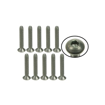 DISC.. n°4-40 x 3/4 Titanium Flat Head Hex Socket - Machine (10 Pcs)