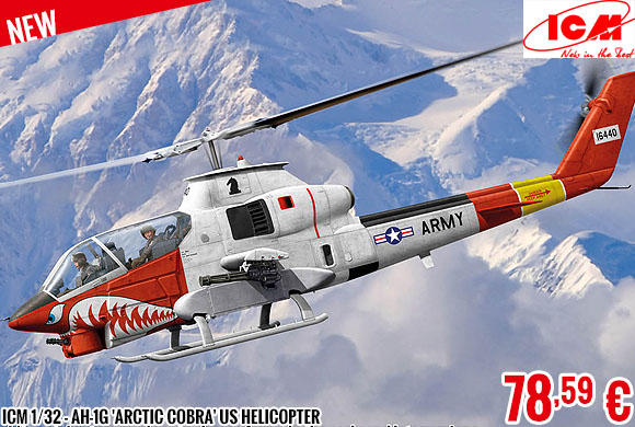 New - ICM 1/32 - AH-1G 'Arctic Cobra' US Helicopter