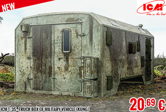 New - ICM 1/35 - Truck box of military vehicle (KUNG)