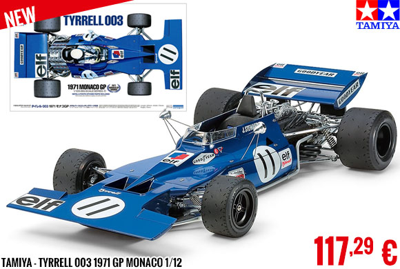 New - Tamiya - Tyrrell 003 1971 GP Monaco 1/12