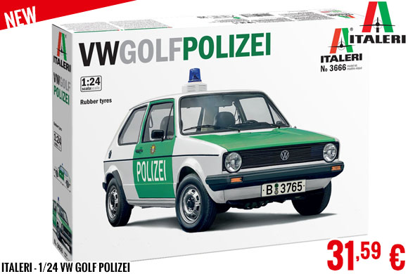 New - Italeri - 1/24 VW Golf Polizei