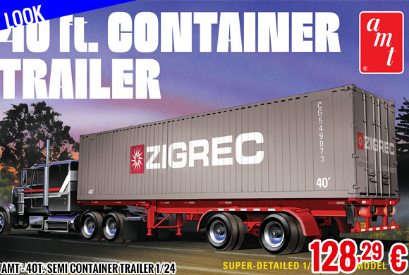 Look - AMT - 40t. Semi Container Trailer 1/24