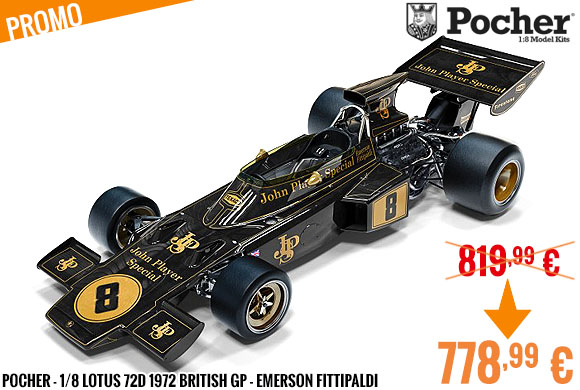 Promo - Pocher - 1/8 Lotus 72D 1972 British GP - Emerson Fittipaldi