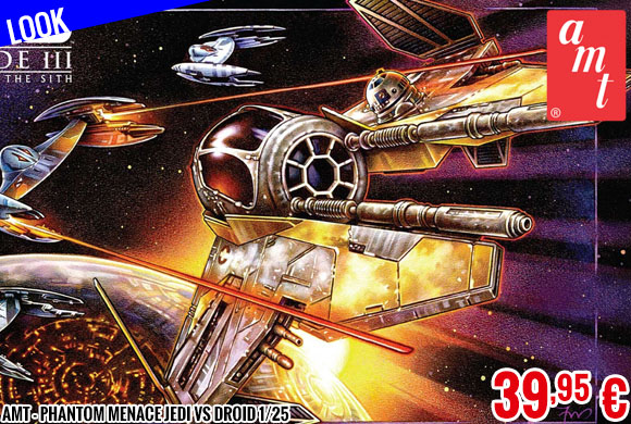 Look - AMT - Phantom Menace Jedi vs Droid 1/25