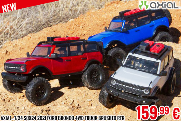 New - Axial - 1/24 SCX24 2021 Ford Bronco 4WD Truck Brushed RTR