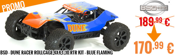 Promo - BSD - Dune Racer Rollcage 4x4 1/10 RTR Kit - Blue Flaming (limited ed.)