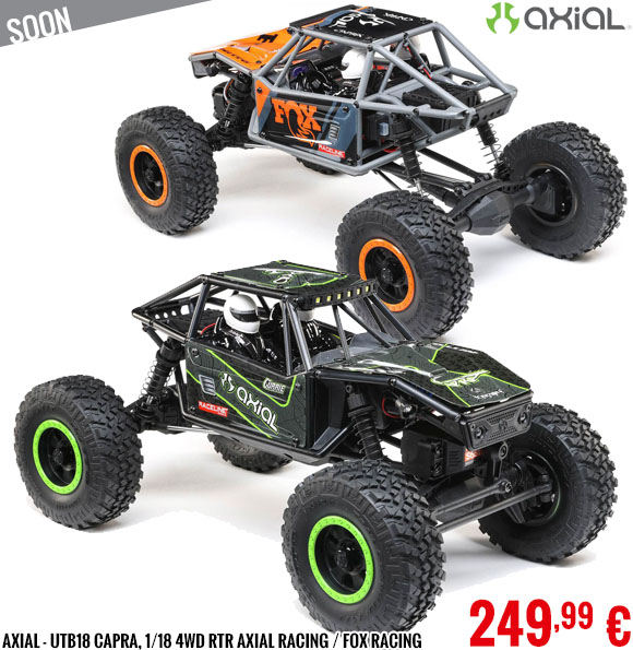 Soon - Axial - UTB18 Capra, 1/18 4WD RTR Axial Racing / Fox Racing