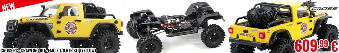 New - Cross RC - Crawling kit - EMO X 1/8 RTR kit (Yellow)