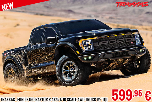 New - Traxxas - Ford F-150 Raptor R 4X4: 1/10 Scale 4WD Truck with TQi Black