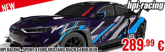 New - HPI Racing - Sport 3 Ford Mustang Mach-E 1400 Blue