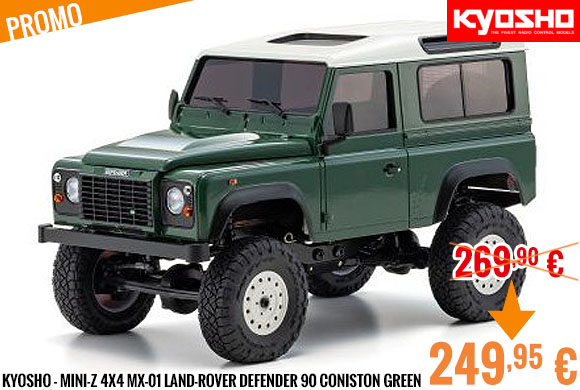 Promo - Kyosho - Mini-Z 4X4 MX-01 Land-Rover Defender 90 Coniston Green