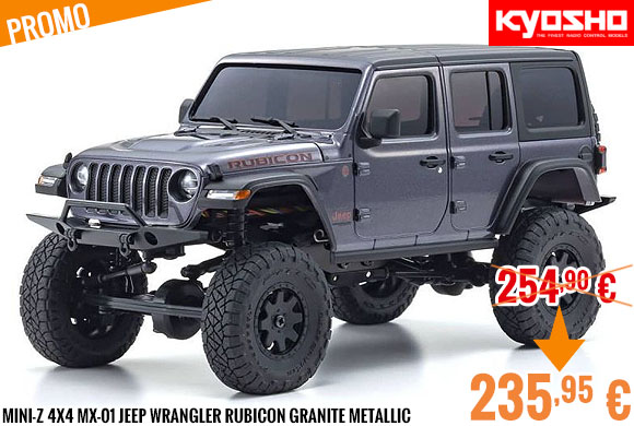Promo - Mini-Z 4X4 MX-01 Jeep Wrangler Rubicon Granite Metallic