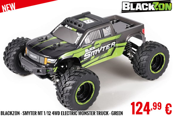 New - BlackZon - Smyter MT 1/12 4WD Electric Monster Truck - Green