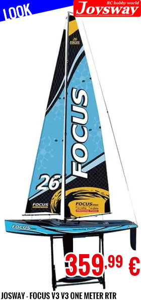 Look - Josway - Focus V3 V3 One Meter Sailboat RTR Blue