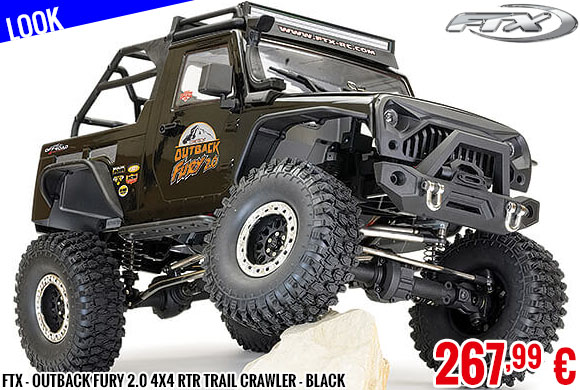 Look - FTX - Outback Fury 2.0 4X4 RTR Trail Crawler - Black