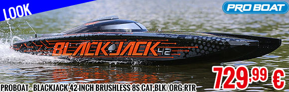 Look - Proboat - Blackjack 42-inch Brushless 8S Cat,BLK/ORG:RTR
