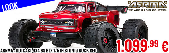 Look - Arrma - OUTCAST 4X4 8S BLX 1/5th Stunt Truck Red