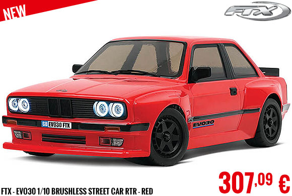 New - FTX - Evo30 1/10 Brushless Street Car RTR - Red