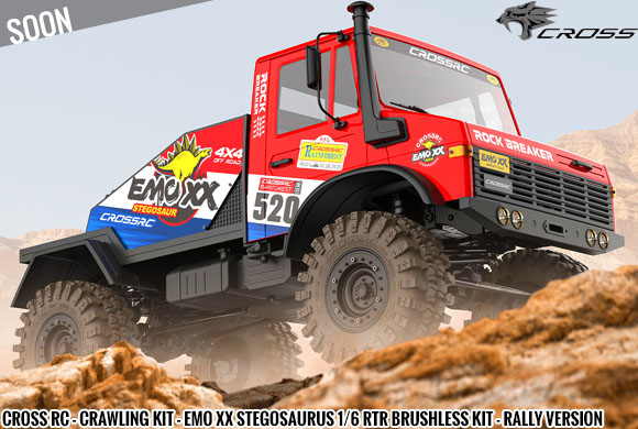 Soon - Cross RC - Crawling kit - EMO XX Stegosaurus 1/6 RTR Brushless kit - Rally Version