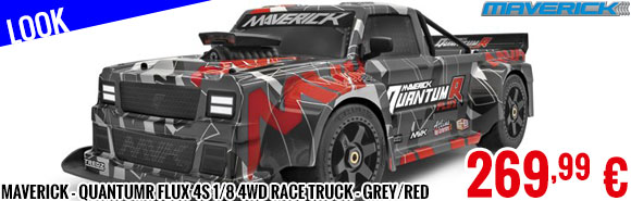 Look - Maverick - QuantumR Flux 4S 1/8 4WD Race Truck - Grey/Red