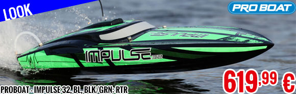 Look - Proboat - Impulse 32, BL, Blk/Grn: RTR