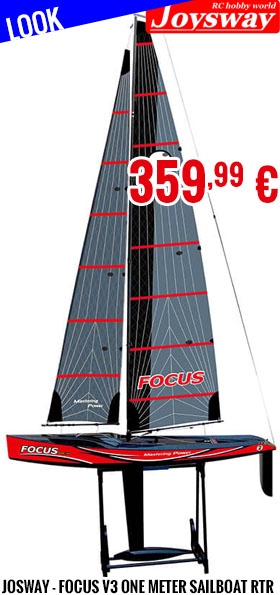 Look - Josway - Focus V3 One Meter Sailboat RTR Red