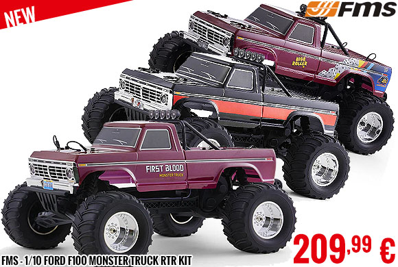 New - FMS - 1/10 Ford F100 Monster truck RTR kit
