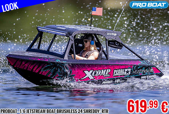 Look - ProBoat - 1/6 Jetstream Boat Brushless 24 Shreddy: RTR