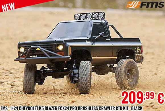 New - FMS - 1/24 Chevrolet K5 blazer FCX24 Pro brushless Crawler RTR kit - Black