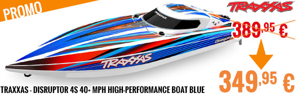 Promo - Traxxas - Disruptor 4S 40+ MPH High-Performance Boat Blue