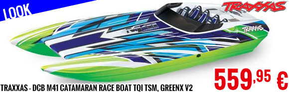 Look - Traxxas - DCB M41 Catamaran Race Boat TQi TSM, GreenX v2