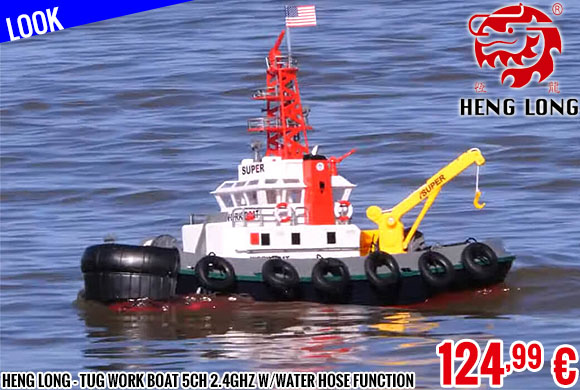 Look - Heng Long - Tug Work Boat 5CH 2.4GHz w/Water hose function