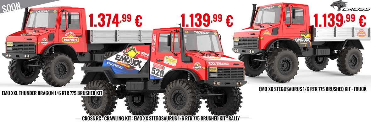 Soon - Cross RC EMO XL Stegosaurus et EMO XXL Thunder Dragon