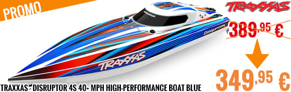 Promo - Traxxas - Disruptor 4S 40+ MPH High-Performance Boat Blue