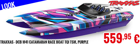 Look - Traxxas - DCB M41 Catamaran Race Boat TQi TSM, PURPLE