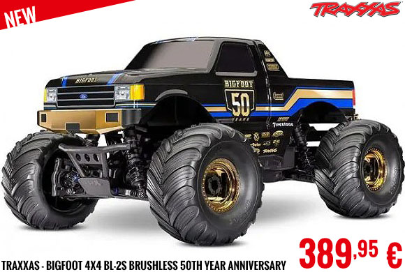 New - Traxxas - Bigfoot 4X4 BL-2s Brushless 50th year anniversary edition