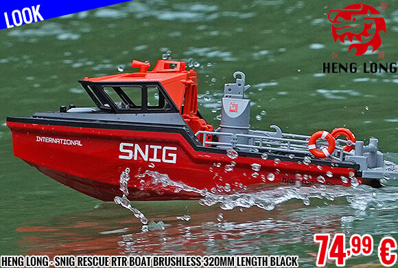 Look - Heng Long - SNIG Rescue RTR Boat Brushless 320mm length Black