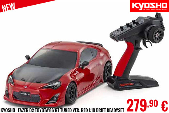 New - Kyosho - Fazer D2 Toyota 86 GT Tuned Ver. Red 1:10 Drift Readyset