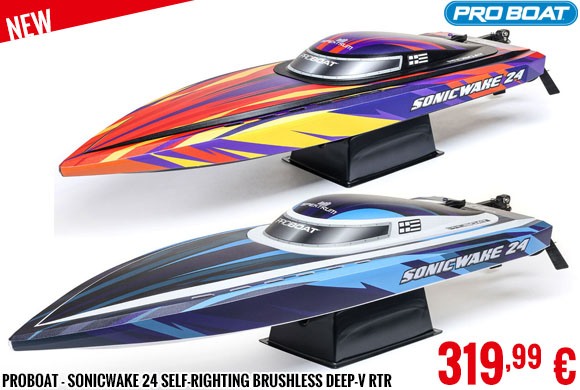New - ProBoat - Sonicwake 24 Self-Righting Brushless Deep-V RTR