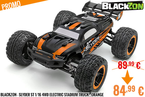 Promo - BlackZon - Slyder ST 1/16 4WD Electric Stadium Truck - Orange