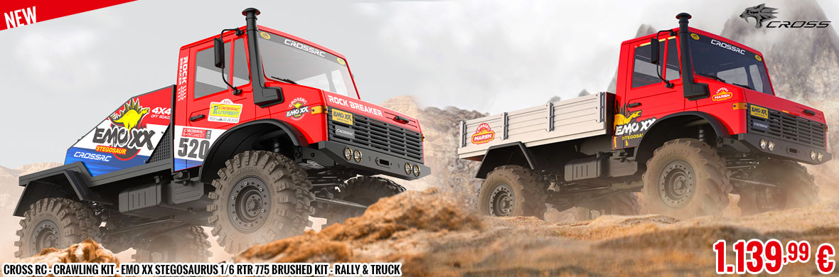 New - Cross RC - Crawling kit - EMO XX Stegosaurus 1/6 RTR 775 Brushed kit - Rally & Truck