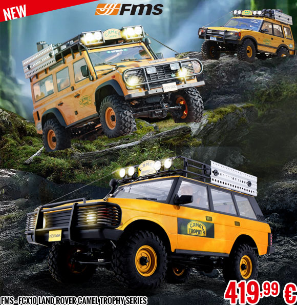 New - FMS FCX10 Land Rover Series  Camel Trophy Editions