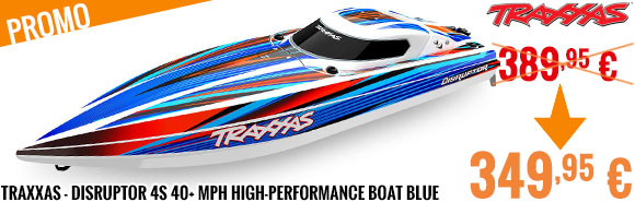 Promo - Traxxas - Disruptor 4S 40+ MPH High-Performance Boat Blue